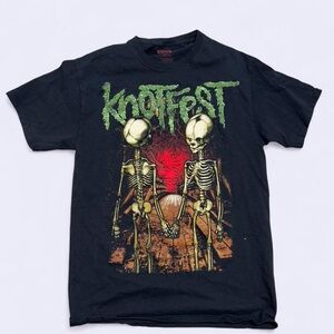 Knotfest Roadshow 2021 Skeleton Graphic Band Tee Size M